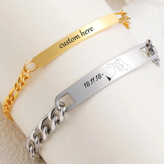 Bracciale Figaro in Acciaio – Incisione Personalizzata Gratuita