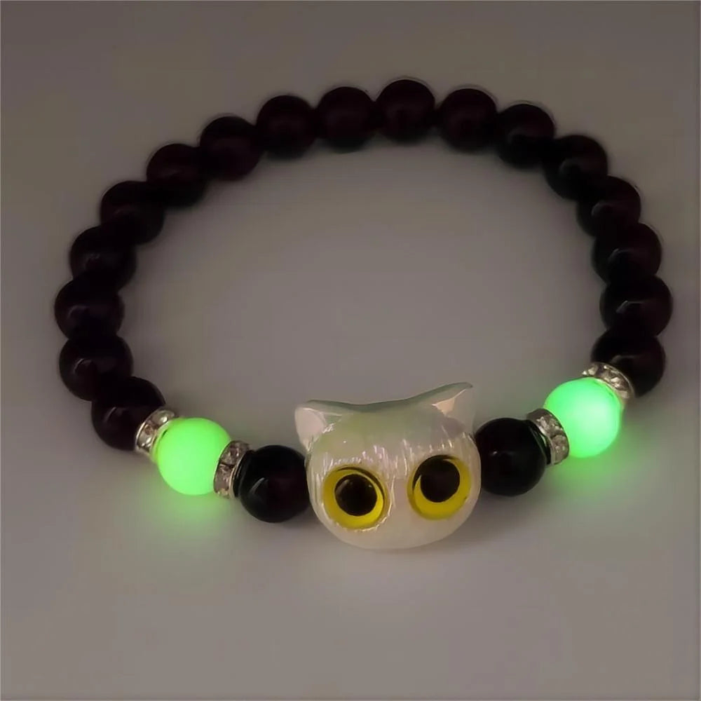 Bracciale di Coppia Luminosa – Gatto Nero & Bianco | Amore & Amicizia 2025