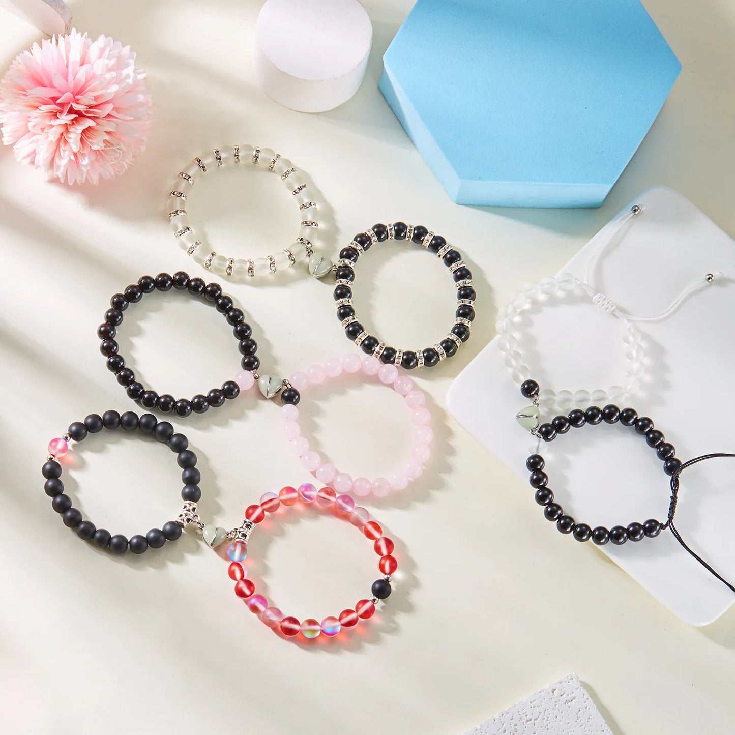 Bracciale di Coppia Magnetico Luminoso – Cuore che Brilla