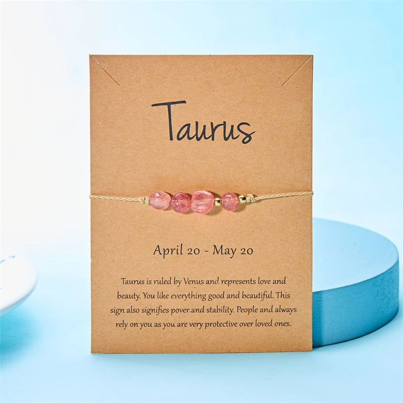 Bracciale Zodiaco in Pietra Naturale – 12 Costellazioni