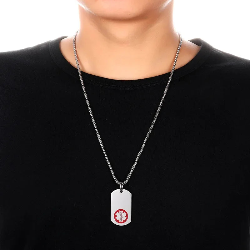 Collana Medical Alert ID • QR Code ICE Personalizzato • Acciaio | LoveDrop™ Italia