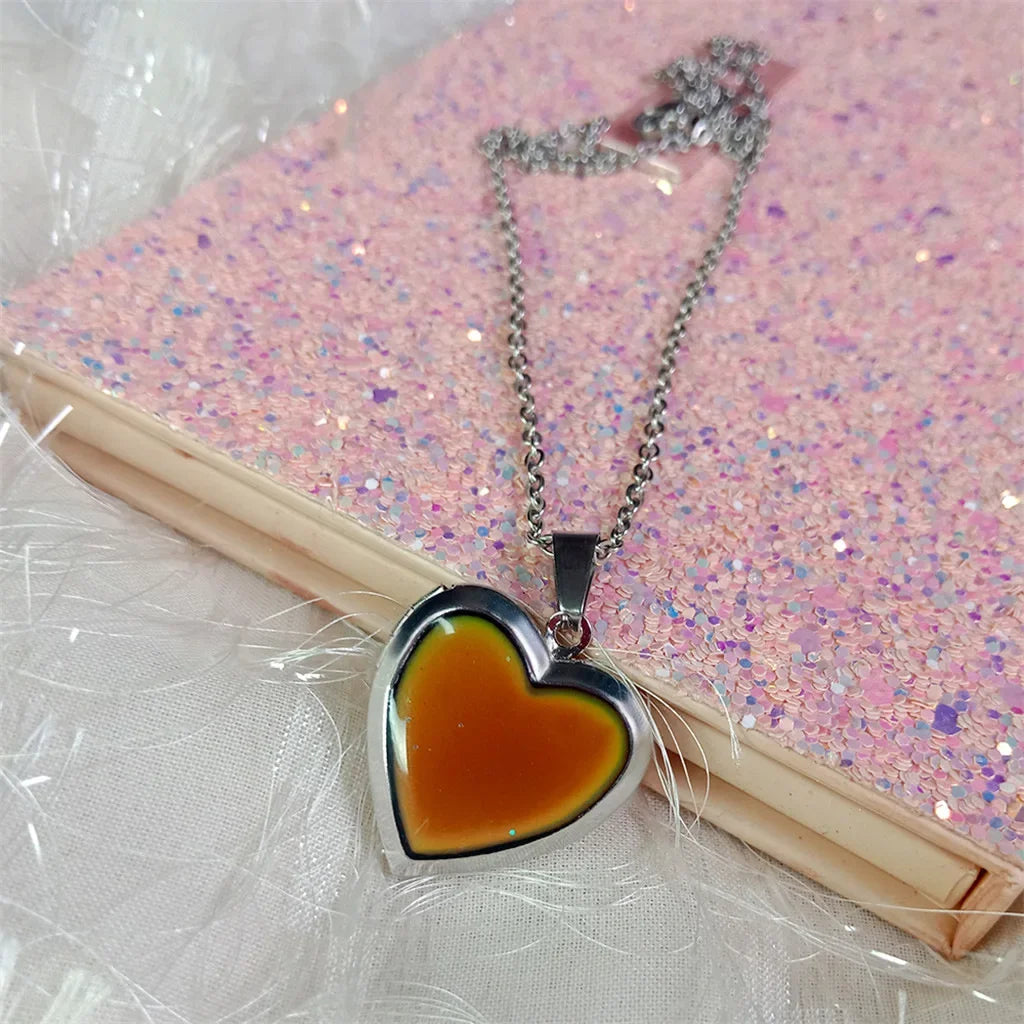 Collana Mood Locket Cuore • Termocromatica + Foto • Acciaio | LoveDrop™ Italia