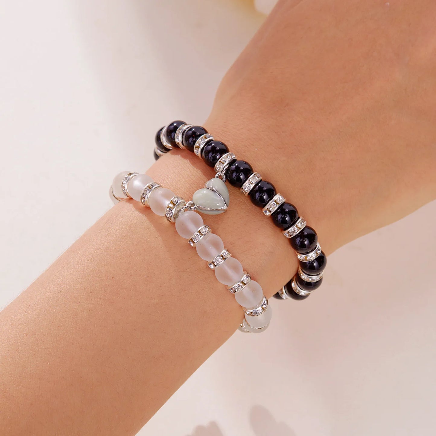 Bracciale di Coppia Magnetico Luminoso – Cuore che Brilla