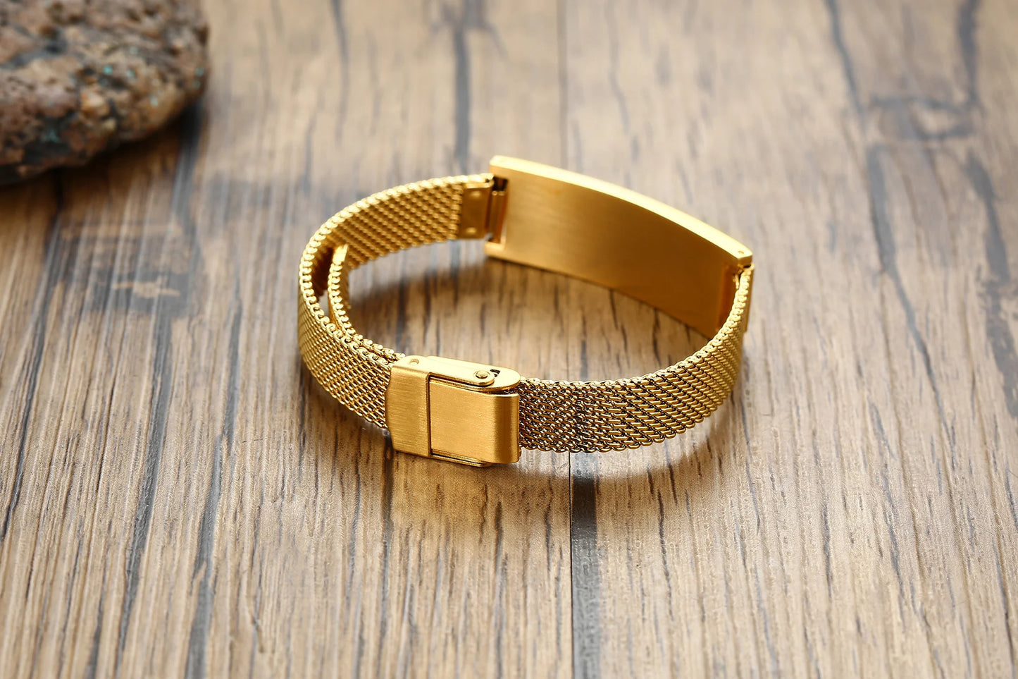 Bracciale Personalizzato – Mesh in Acciaio Regolabile