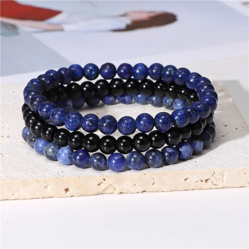 Bracciale di Coppia Distanza – Set 3 Pietre Naturali