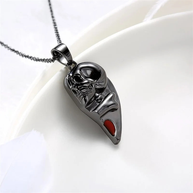 Collana Coppia “Red Skull Heart” – Magnetica Gothic Love | LoveDrop