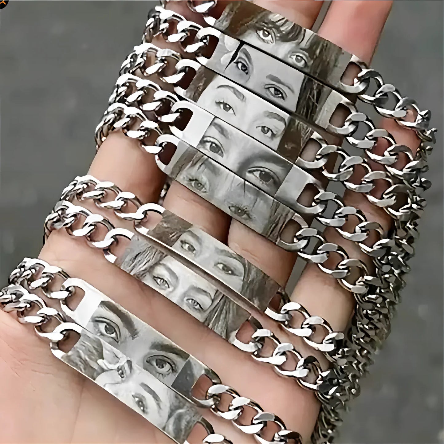 Bracciale Personalizzato – Occhio Illustrato & Incisione