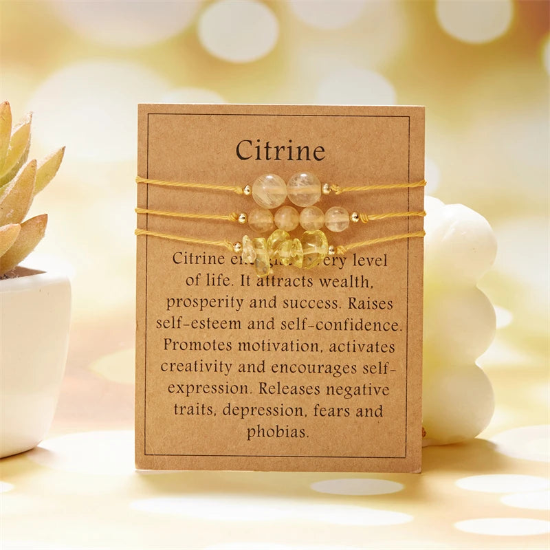 Bracciale Distanza Famiglia – Set 3 in Pietra Naturale