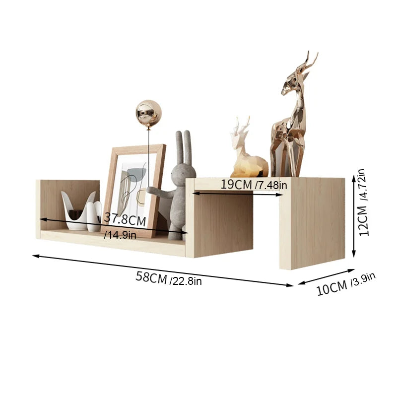 Mensole da Parete Galleggianti 2 Pezzi | Ripiani Decorativi Moderni per Casa e Ufficio