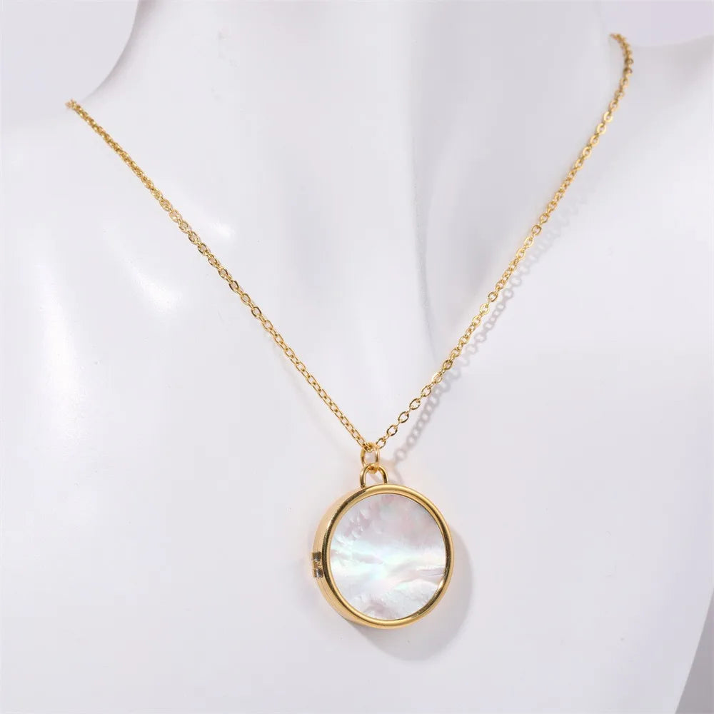 Collana Album Magnetico con Foto • Conchiglia Artistica • Acciaio Inossidabile • Ricordo & Memoria | LoveDrop™ Italia