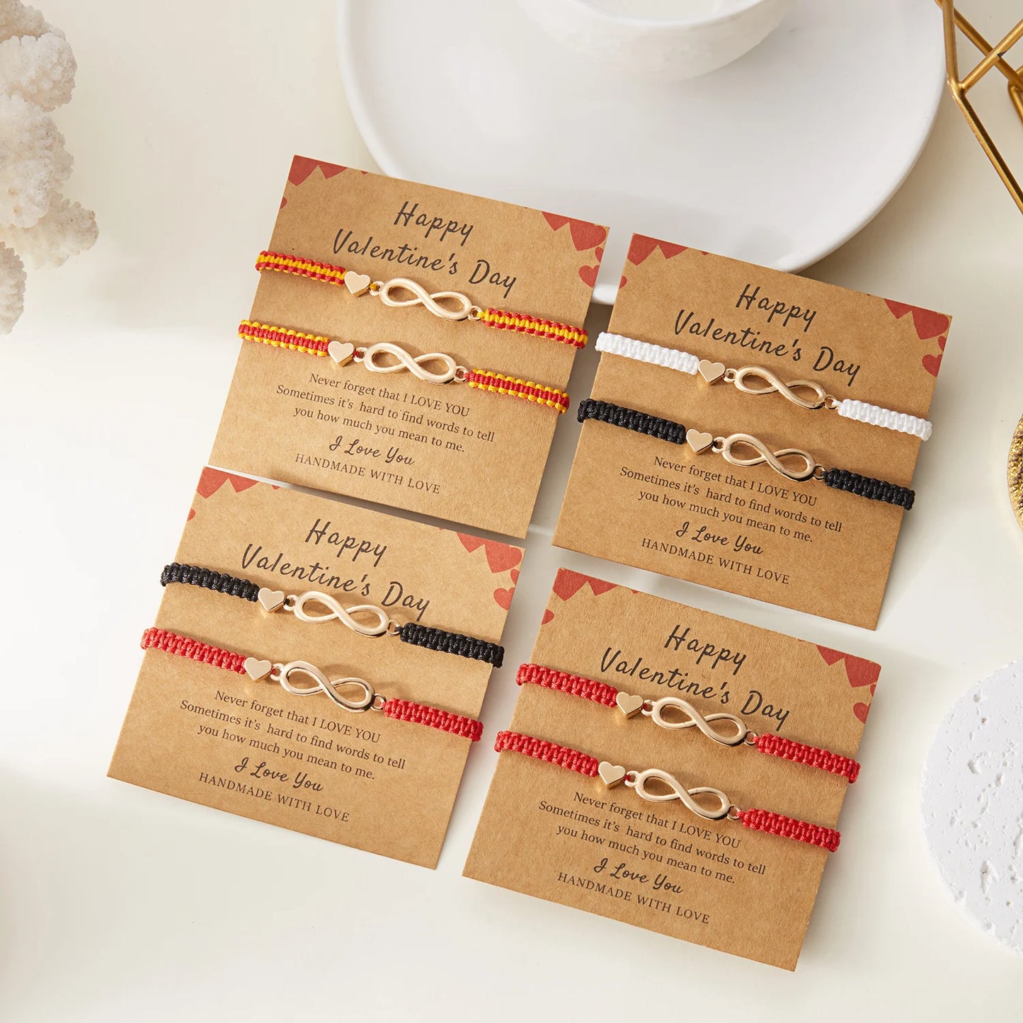 Bracciale Rosso Portafortuna – Simbolo Infinito Amore Handmade