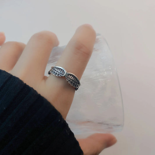 Anelli di Coppia Angelo & Demone | Stile Retrò Regolabile