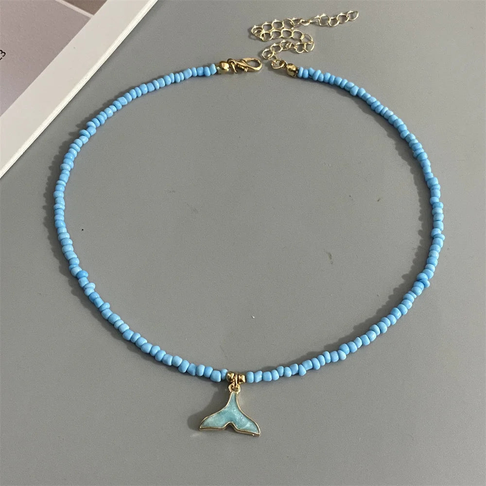 Collana Choker con Coda di Balena • Perline Colorate • Stile Estivo Trendy | LoveDrop™ Italia
