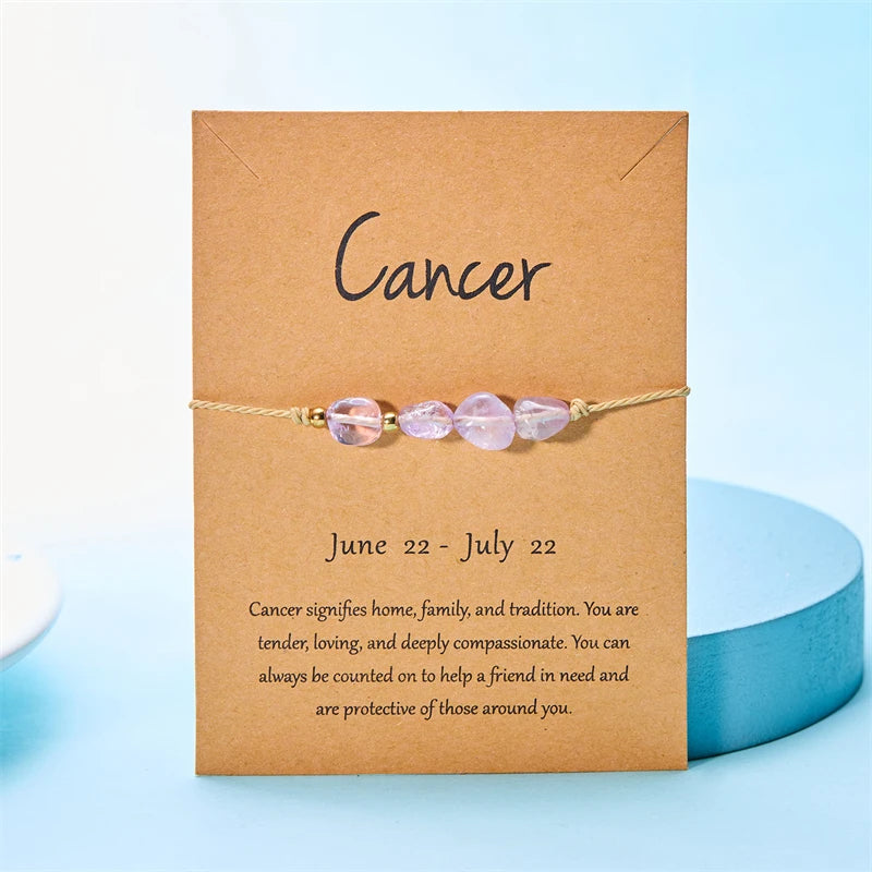 Bracciale Zodiaco in Pietra Naturale – 12 Costellazioni