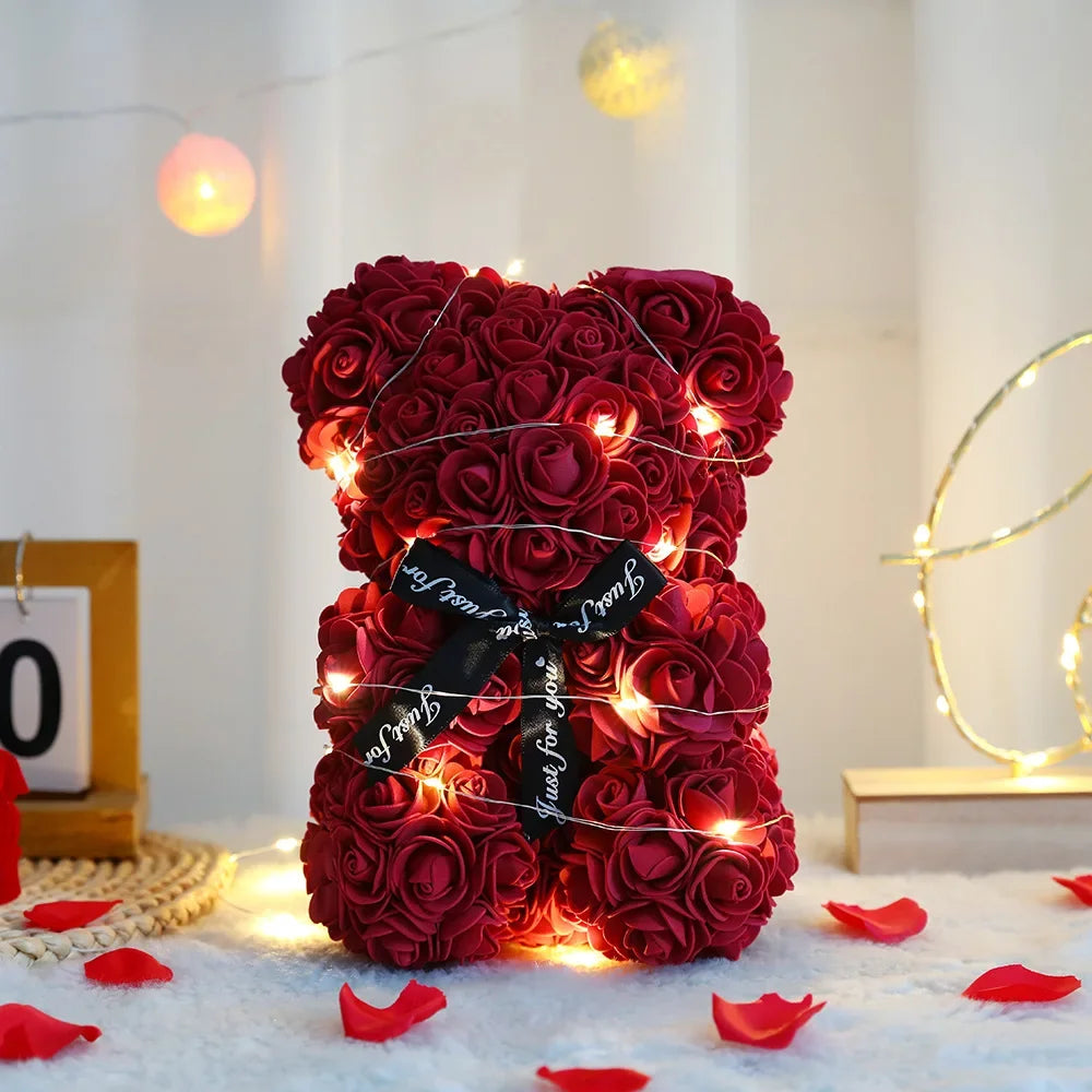 Orsetto Rose 25cm con Scatola – Regalo Romantico San Valentino 2026