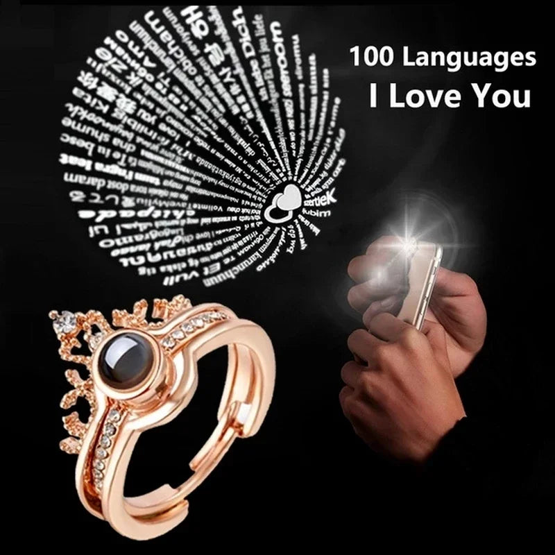 Collana Coppia Magnetica “I Love You” 100 Lingue | Proiezione Cuore Acciaio Inossidabile