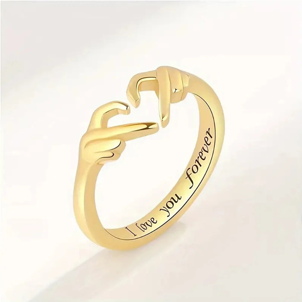 Anello di Coppia “I Love You Forever” | Gesto Romantico Aperto