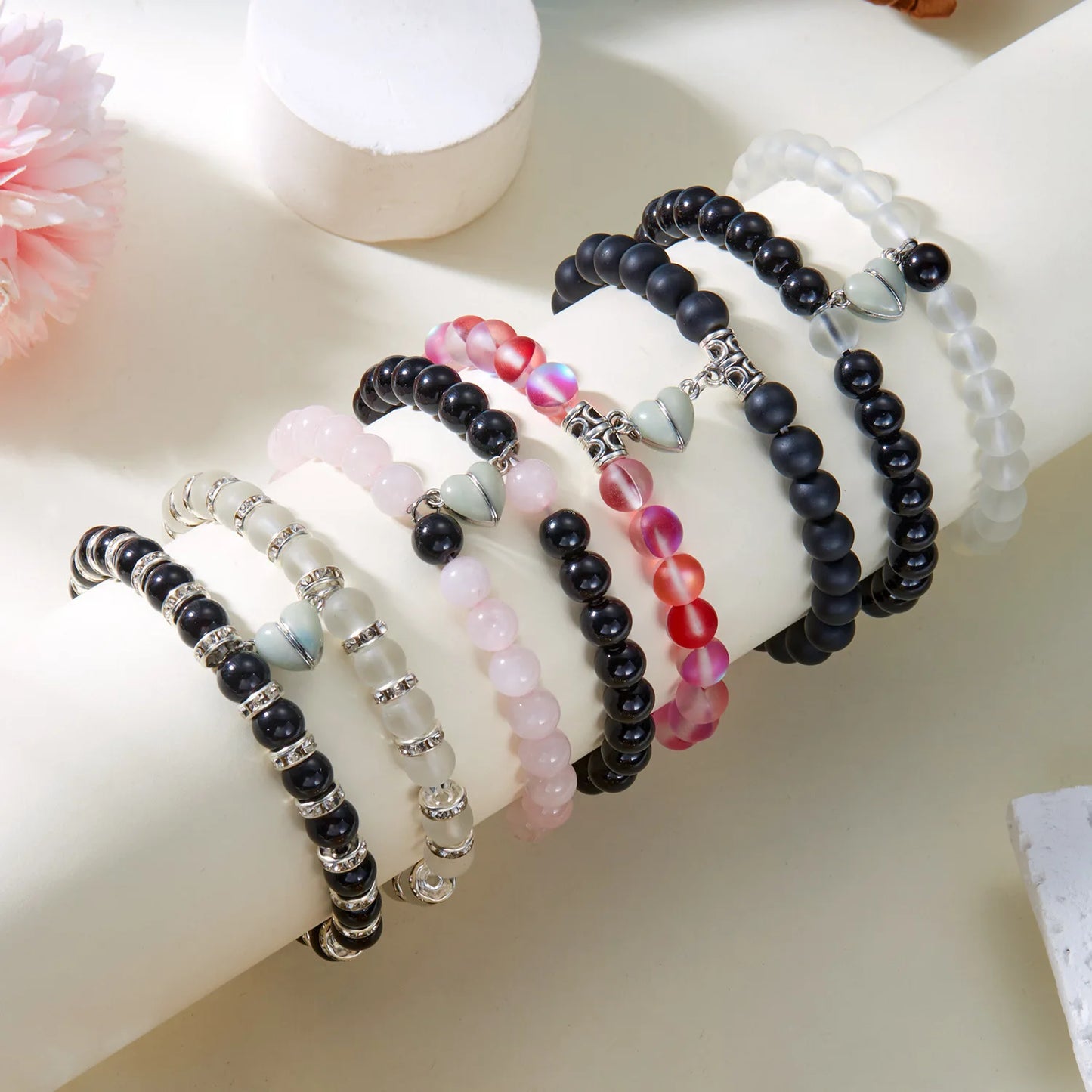 Bracciale di Coppia Magnetico Luminoso – Cuore che Brilla