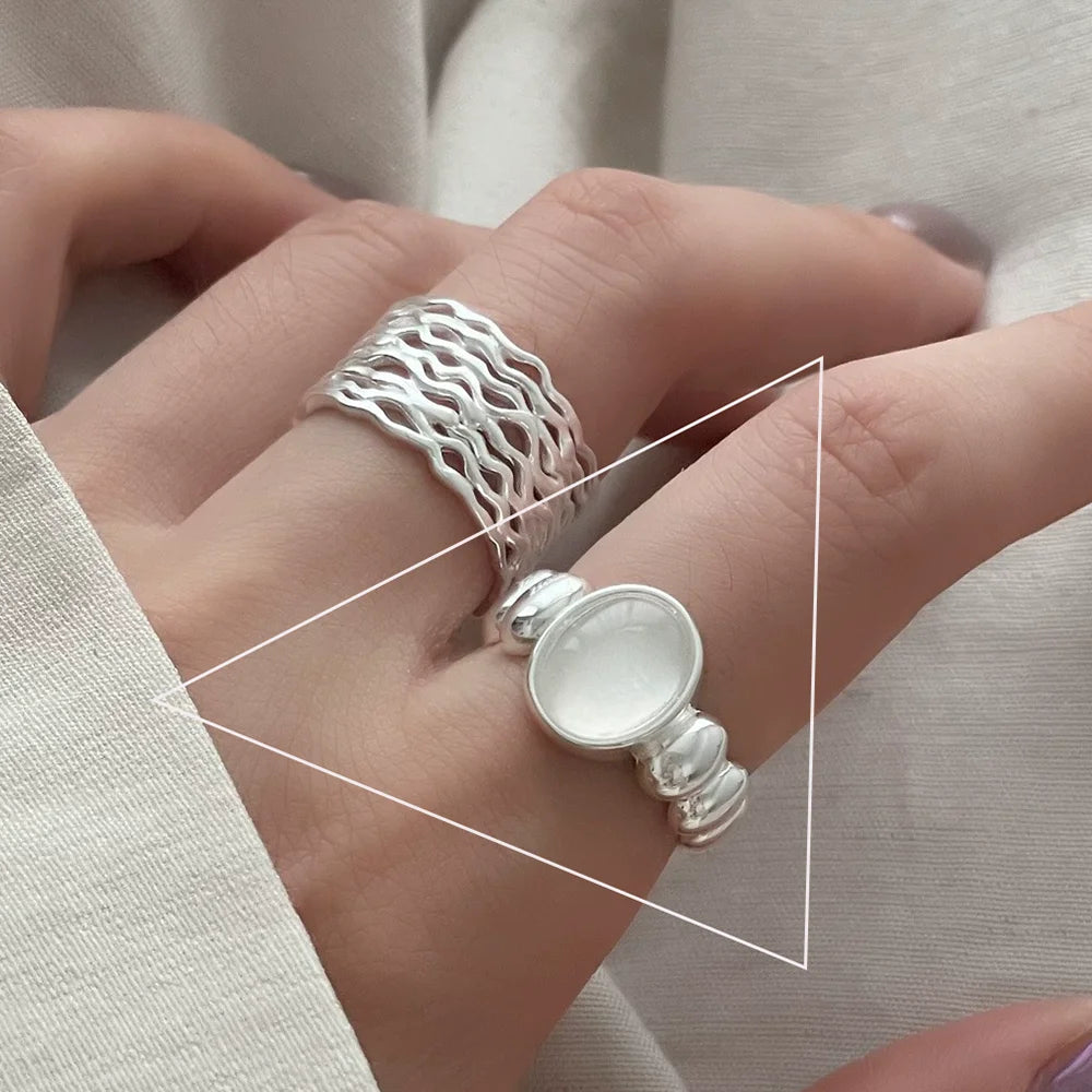 Anello in Argento 925 “Flower Lace” | Elegante, Regolabile, Idea Regalo Romantica