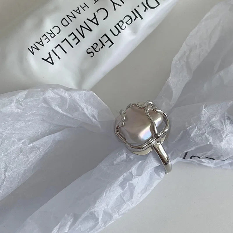 Anello di Coppia Cuore Moderno | Argento/Oro Light Luxury