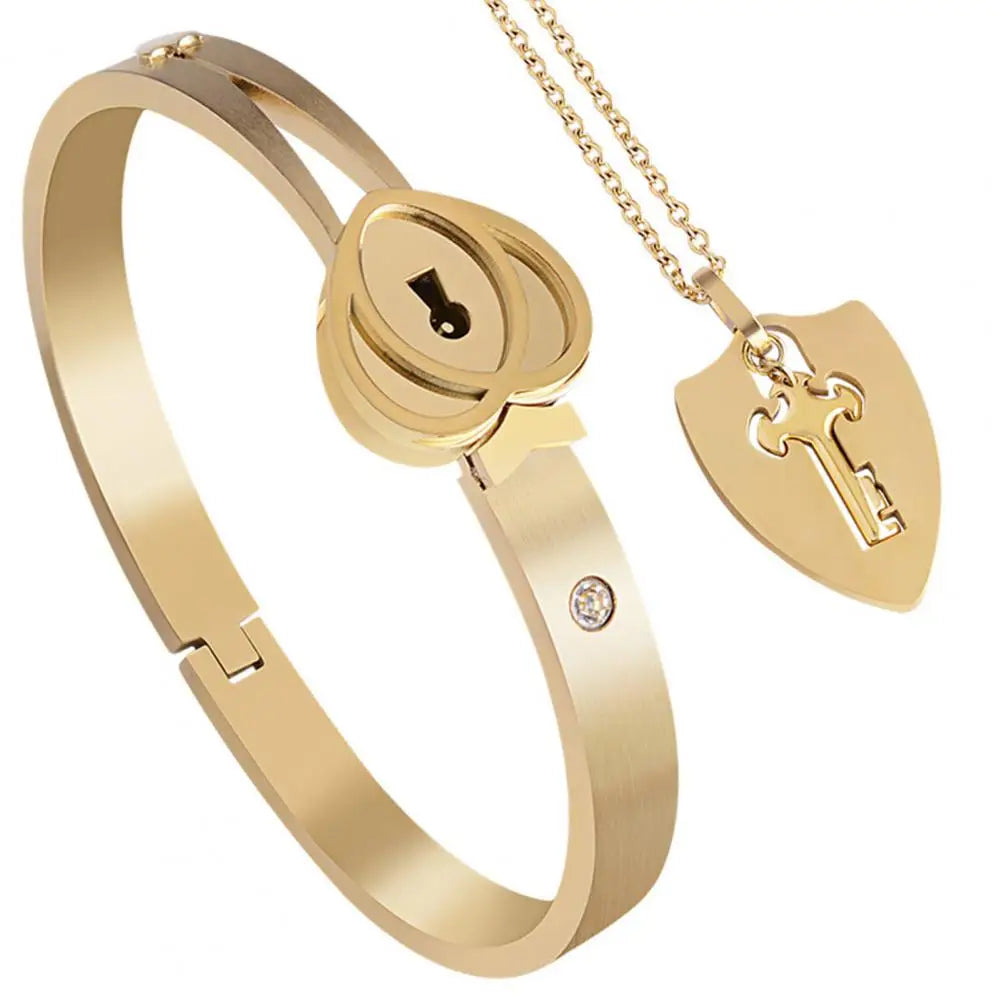 Set Coppia Concentric Lock – Bracciale & Choker in Titanio