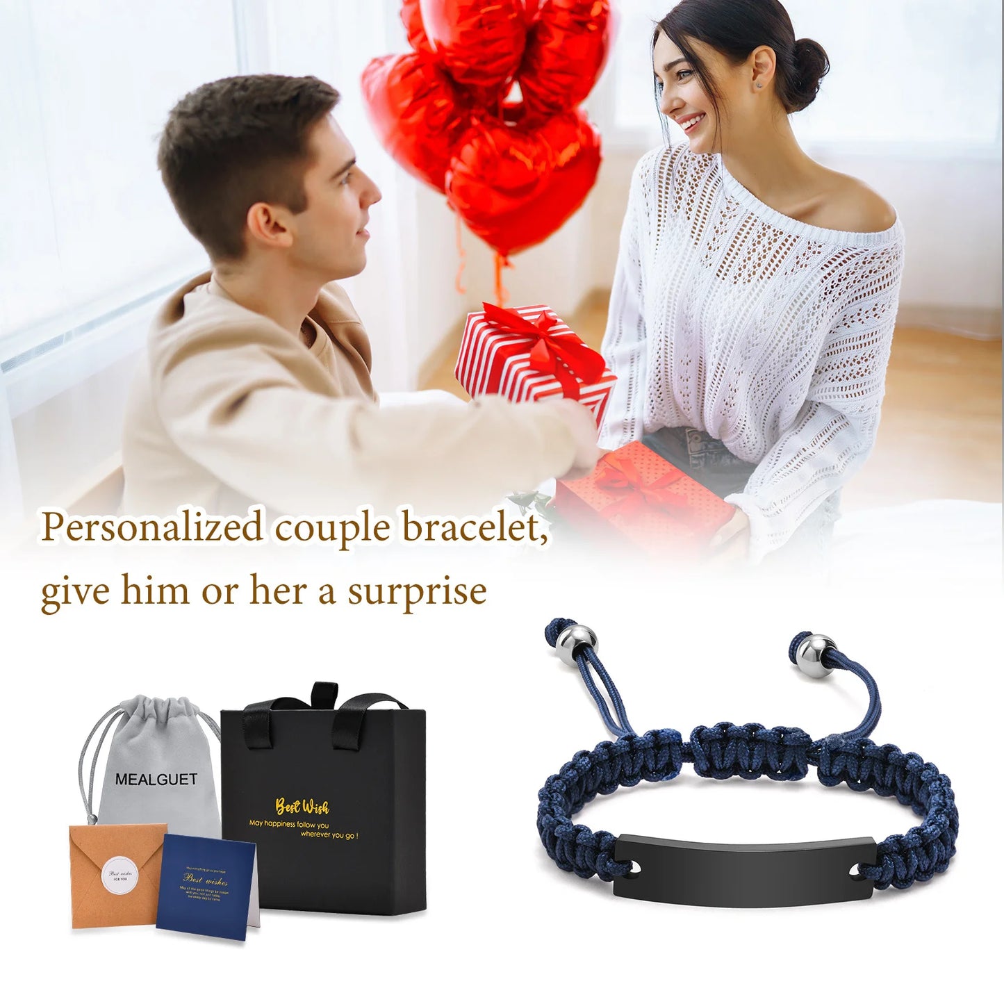 Bracciale di Coppia Handmade – Intreccio Ipoallergenico