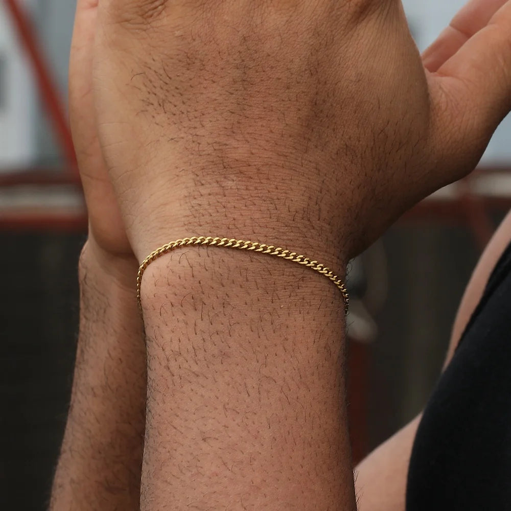 Bracciale Uomo Cuban Chain 3mm – Acciaio Inossidabile