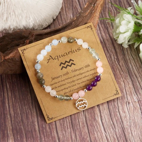 Bracciale Zodiaco con Perle – 12 Segni Disponibili