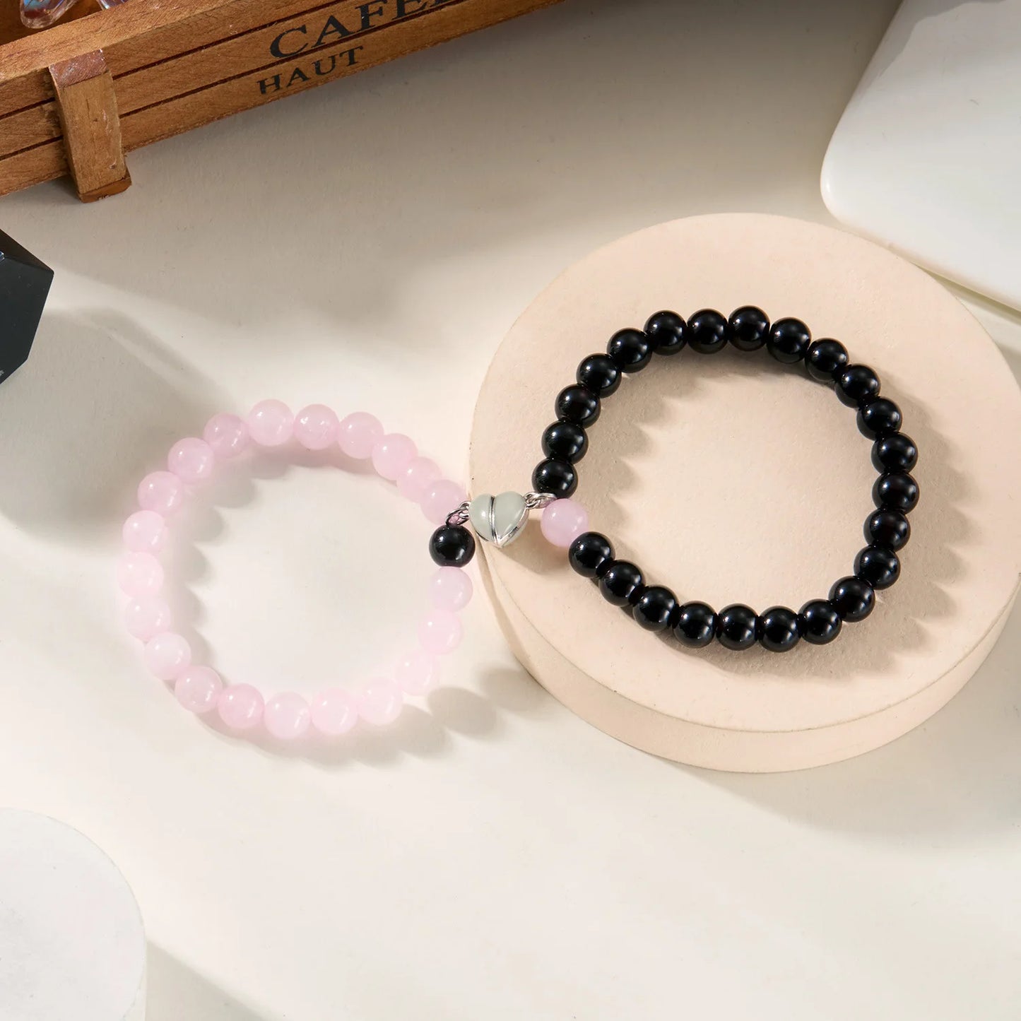 Bracciale di Coppia Magnetico Luminoso – Cuore che Brilla