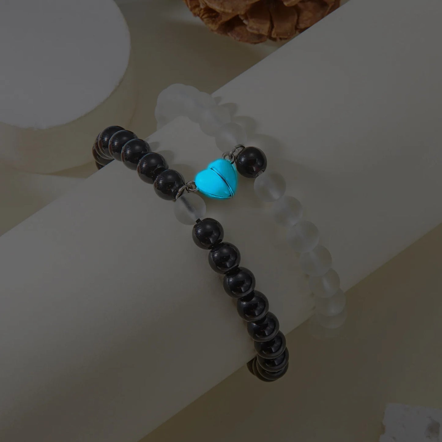 Bracciale di Coppia Magnetico Luminoso – Cuore che Brilla