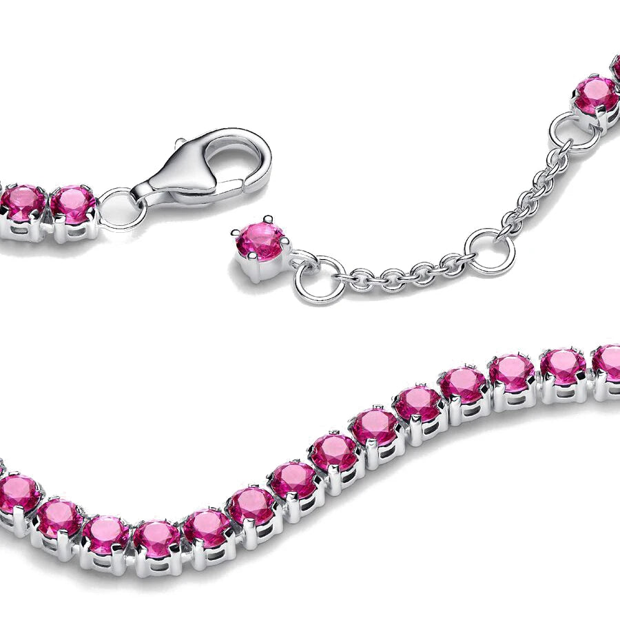 Bracciale Argento 925 con Zirconi Colorati – Heart Disc Regolabile
