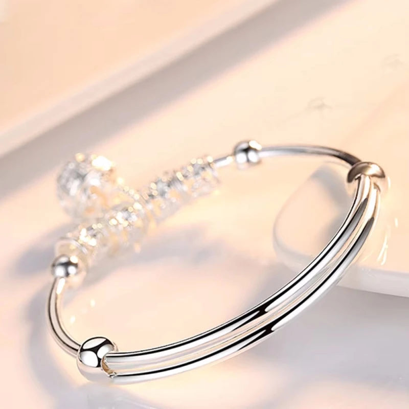 Bracciale in Argento 925 con Campanelli Cavi – Elegante, Regolabile, Perfetto per Regali Speciali