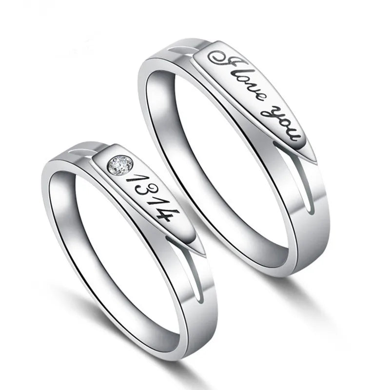 Anello Coppia Argento 925 | Zircone AAA & Eleganza Wedding