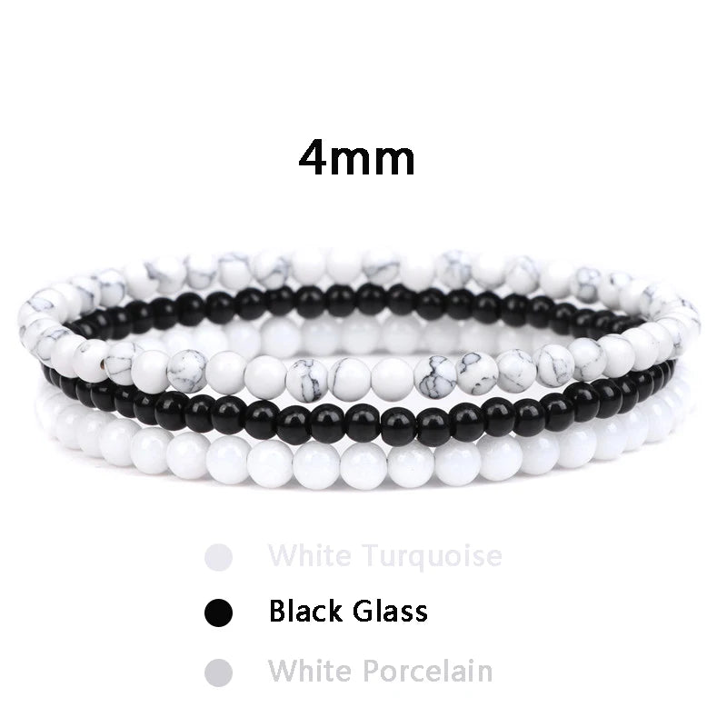 Bracciale di Coppia Distanza – Set 3 Pietre Naturali