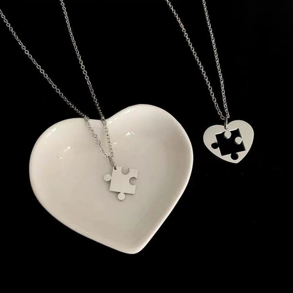 Collane Puzzle Cuore Matching • Coppia & Amicizia • Unisex | LoveDrop™ Italia