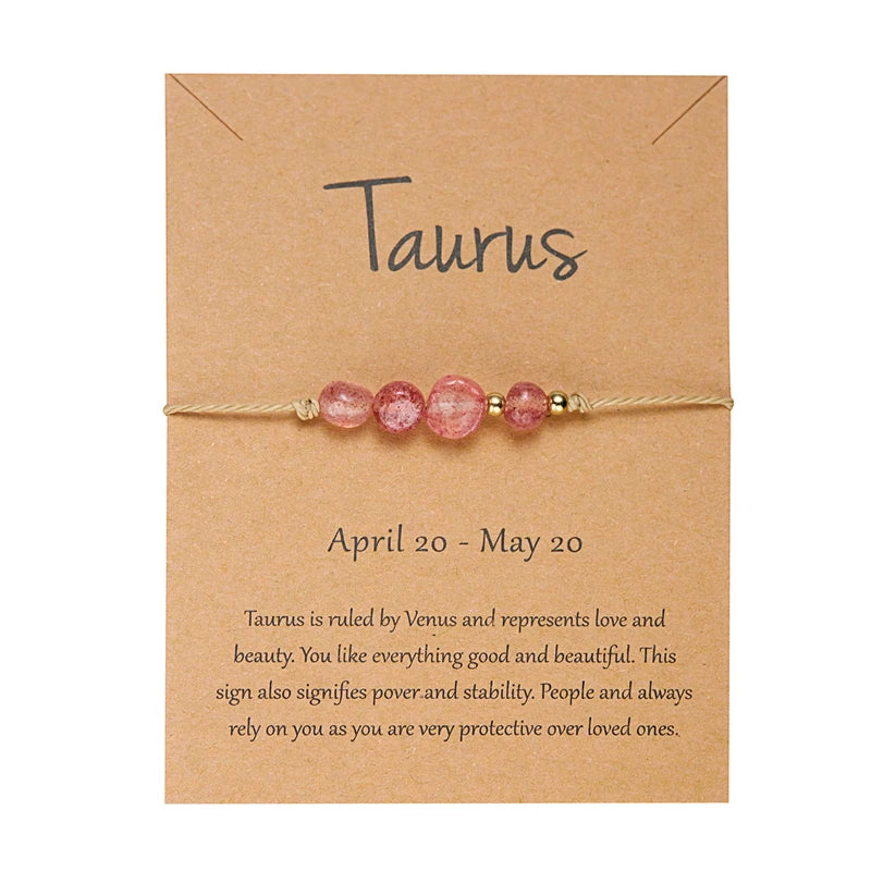 Bracciale Zodiaco Handmade in Pietra Naturale – 12 Costellazioni