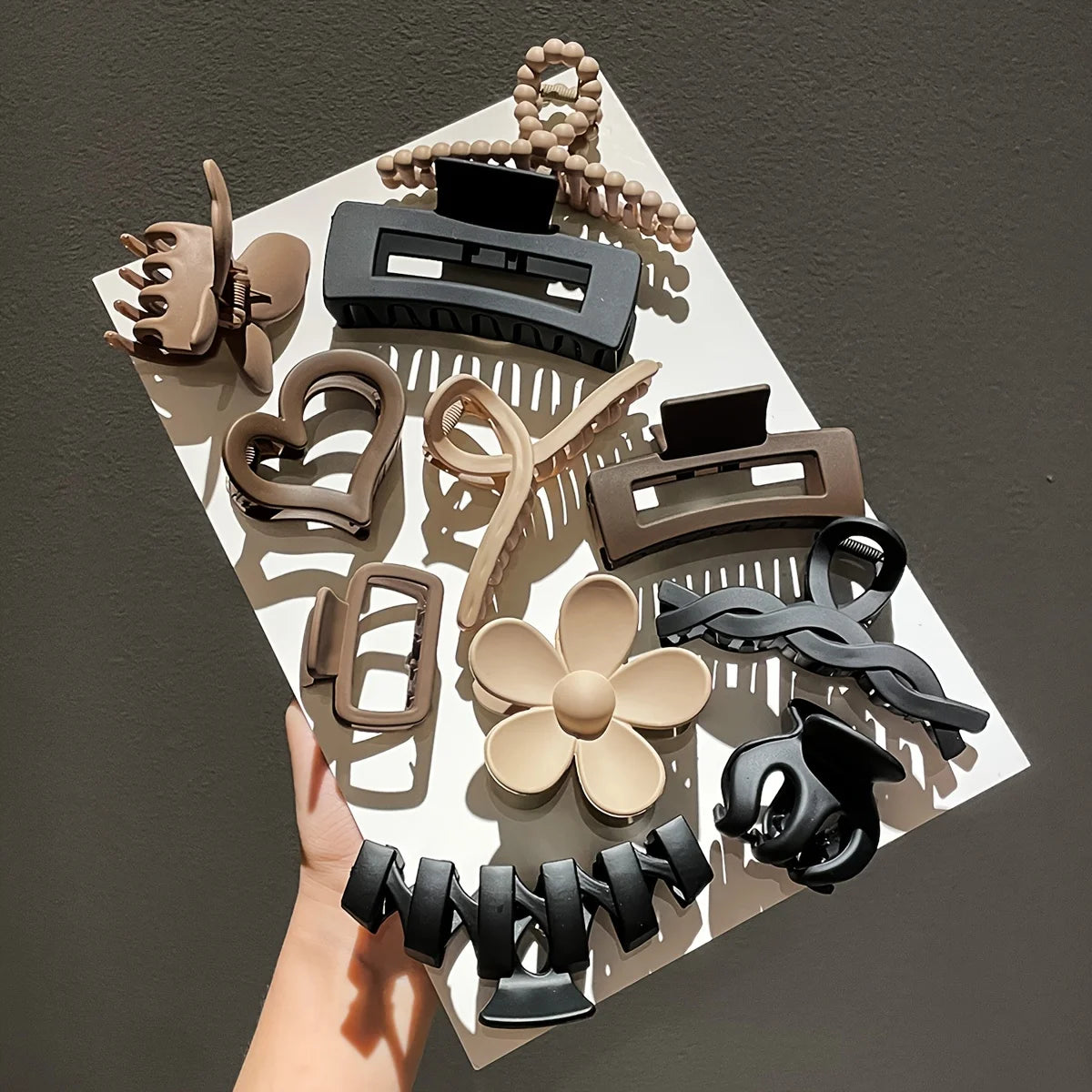 Set 11 Fermagli Opachi Premium per Capelli – Clip Eleganti per Acconciature Donna