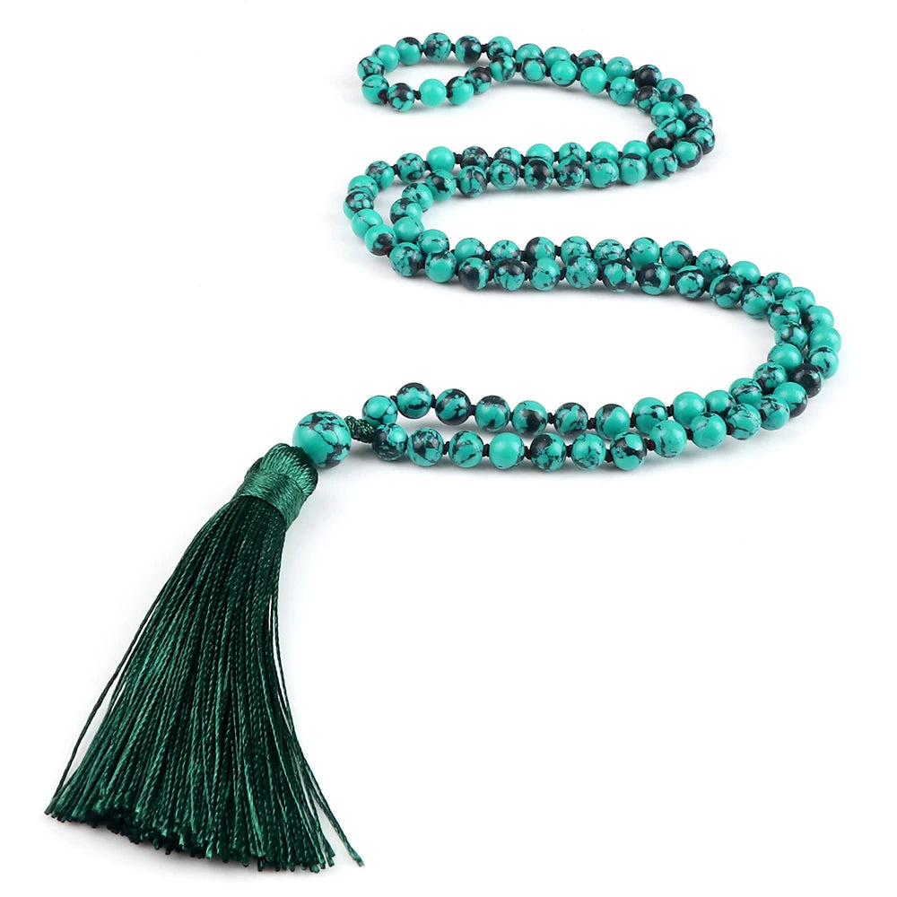 Mala 108 Perle Onice Verde Naturale • Collana Buddha Meditazione Unisex | LoveDrop™ Italia