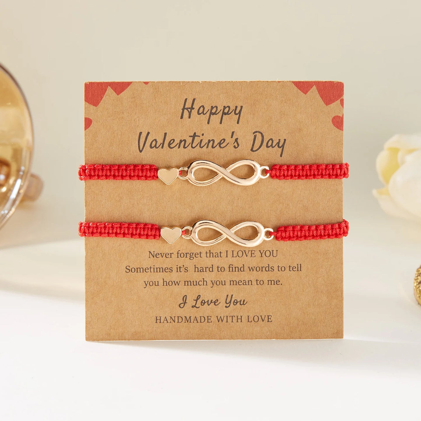 Bracciale Rosso Portafortuna – Simbolo Infinito Amore Handmade