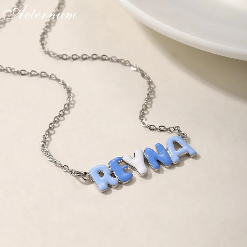 Collana Personalizzata Nome Donna – Lettera Colorata Smalto | LoveDrop 2025