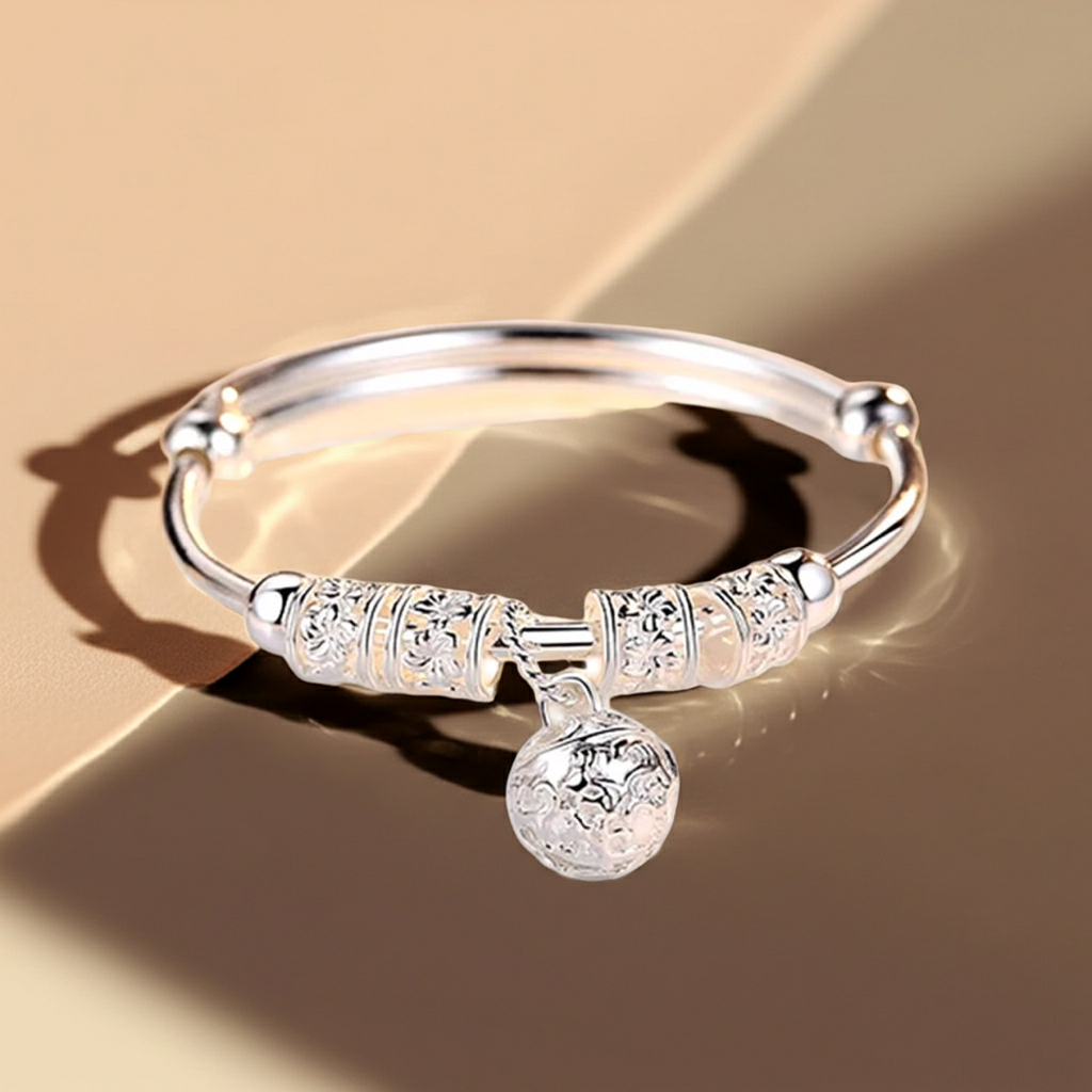 Bracciale in Argento 925 con Campanelli Cavi – Elegante, Regolabile, Perfetto per Regali Speciali