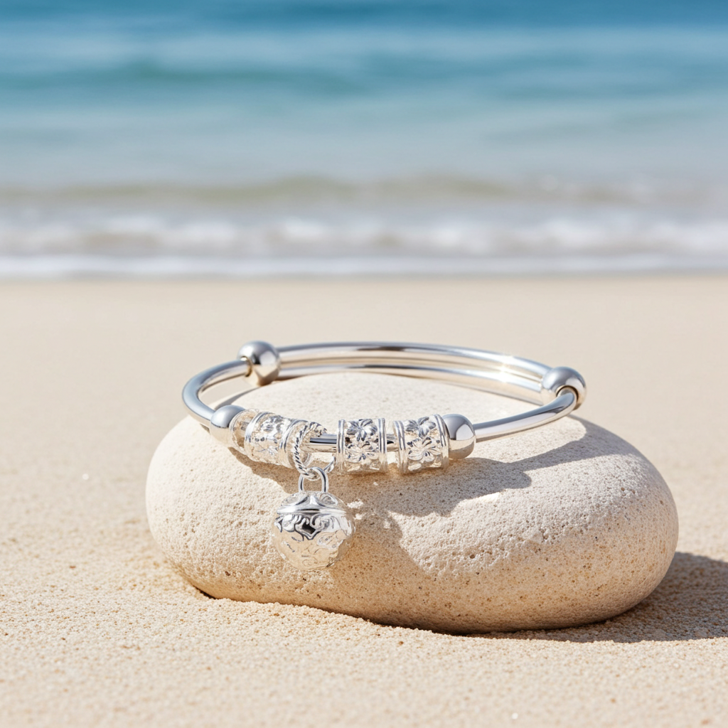 Bracciale in Argento 925 con Campanelli Cavi – Elegante, Regolabile, Perfetto per Regali Speciali