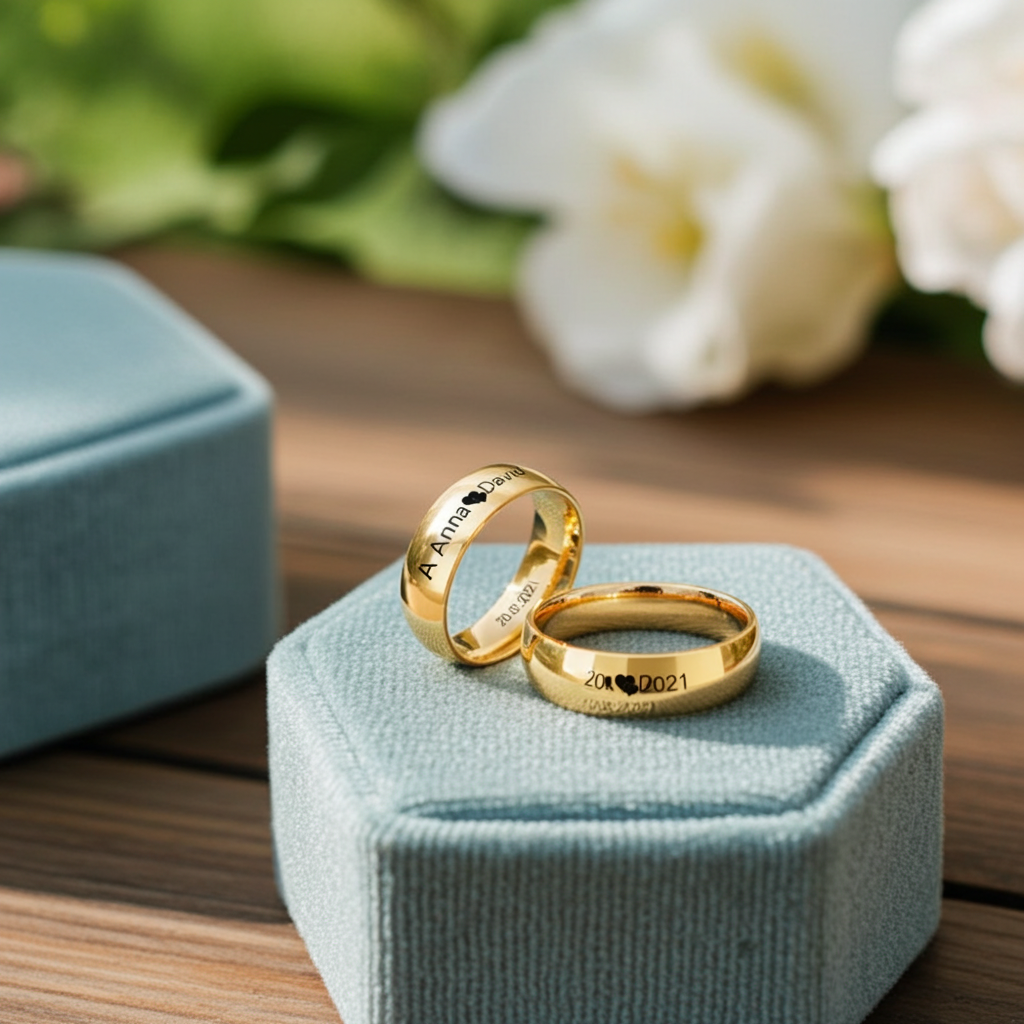 Anello Coppia Personalizzato | Incisione Nome 4–8mm